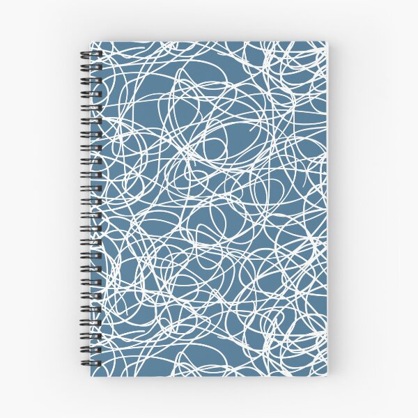 Item preview, Blue and White Thick Scribble Mosaic Pattern Pairs DE 2022 Trending Color Big Sur Blue Jade DET577 designed and sold by ColorOfTheYears.