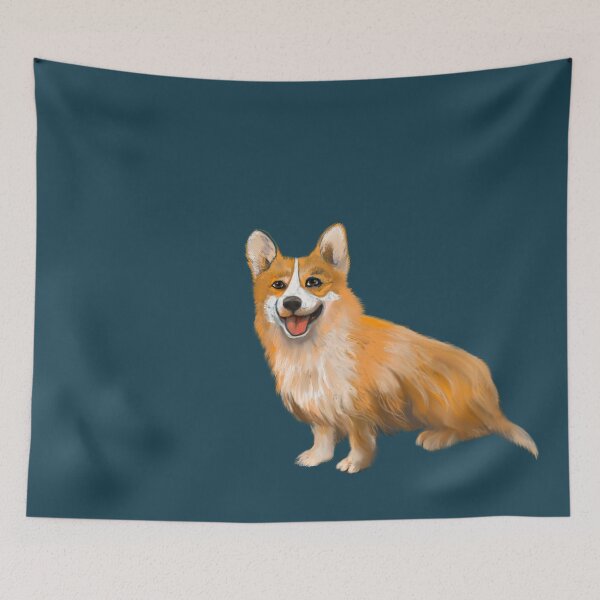 Item preview, Happy welsh corgi drawing designed and sold by Lemontreeart63.