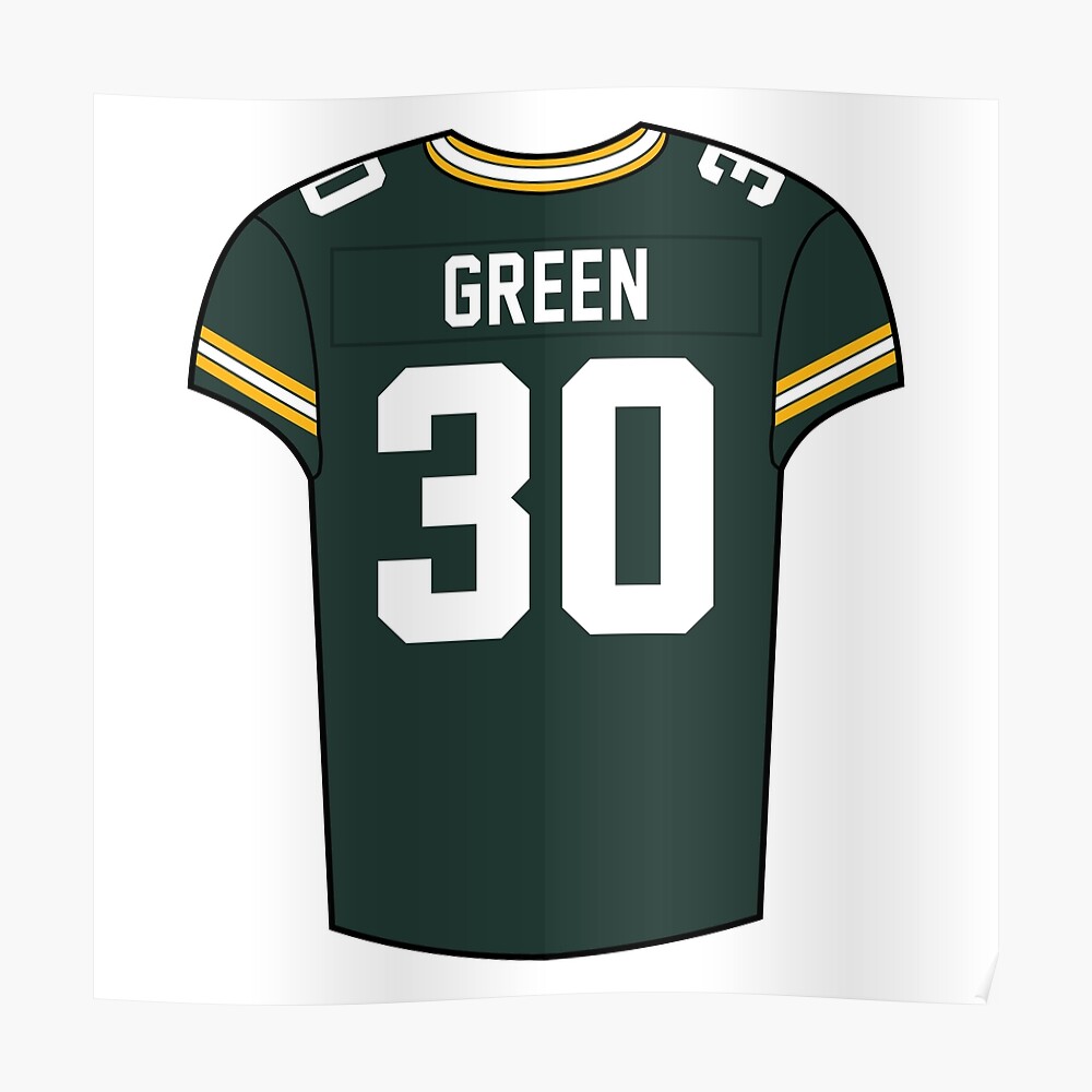 Ahman Green Home Jersey Sticker for Sale by designsheaven