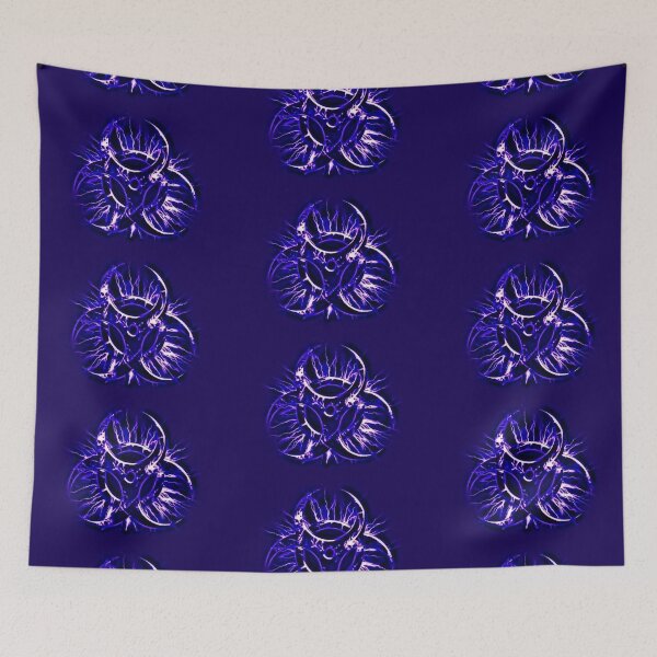 Item preview, Biohazard warning, bio waste sign, symbol, purples designed and sold by cool-shirts.