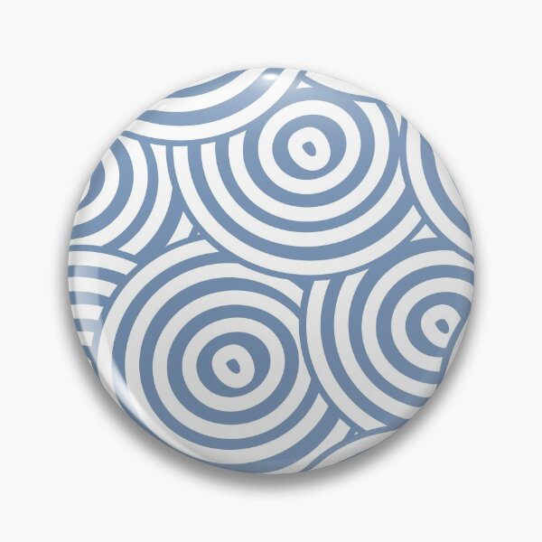 Item preview, Blue and White Hypnotic Circle Pattern Pairs DE 2022 Trending Color Ocean City DE5879 designed and sold by ColorOfTheYears.