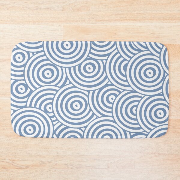 Item preview, Blue and White Hypnotic Circle Pattern Pairs DE 2022 Trending Color Ocean City DE5879 designed and sold by ColorOfTheYears.