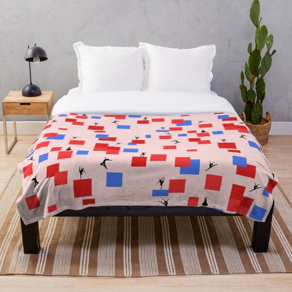 Item preview, Bailando como Piet Mondrian - Composición en color A. Composición con rojo y azul sobre fondo rosa claro designed and sold by simonayoshida.