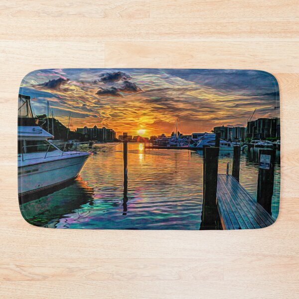 Item preview, Chromatic Sunset over the Marina designed and sold by Jeffrey Marmaro.