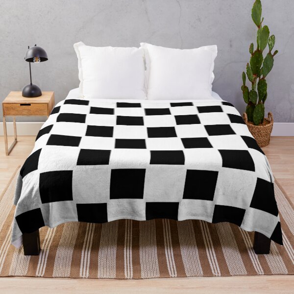 Aperçu de l'œuvre Chunky Noir Blanc Damier créée et vendue par EmmiLooArt.