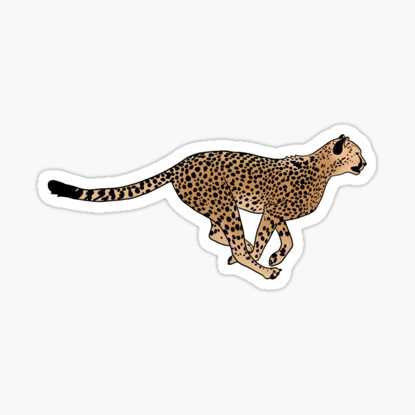 Running cheetah Sticker