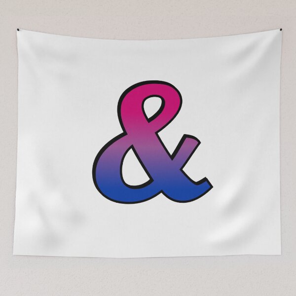 Item preview, You and I Romantic Bi Flag Ampersand Symbol - Bisexual Valentines designed and sold by Inspirationmotivation.