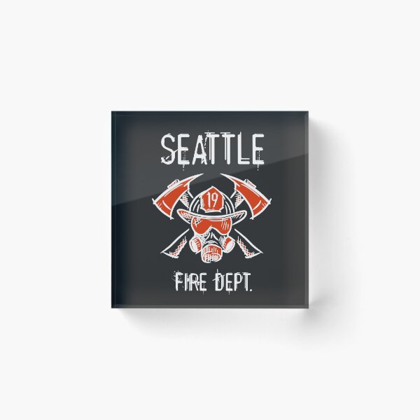 Item preview, Seattle Firefighters, Fire Department. Station 19. Hand drawn illustration on T-Shirts, Stickers, Posters. designed and sold by funnycolors.