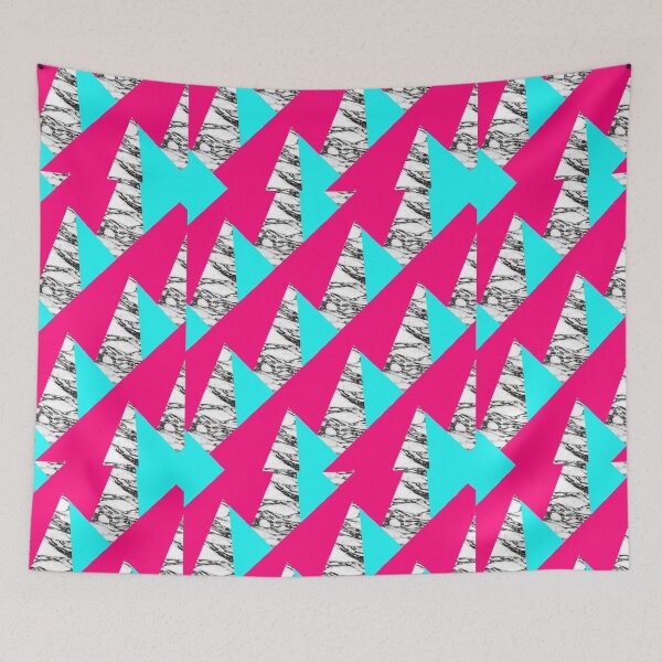 Item preview, Modern Pink Teal Black White Marble Geometric designed and sold by Blkstrawberry.