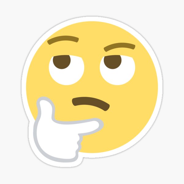 "Thinking Emoji" Sticker by stamus | Redbubble