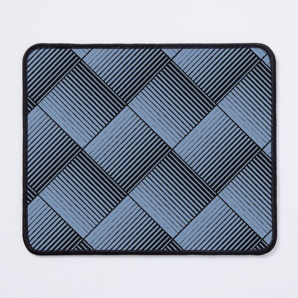 Item preview, Black and Blue Square Mosaic Stripe Pattern Pairs DE 2022 Trending Color Ocean City DE5879 designed and sold by ColorOfTheYears.