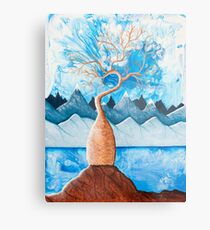 Blue Boab Tree Metal Print