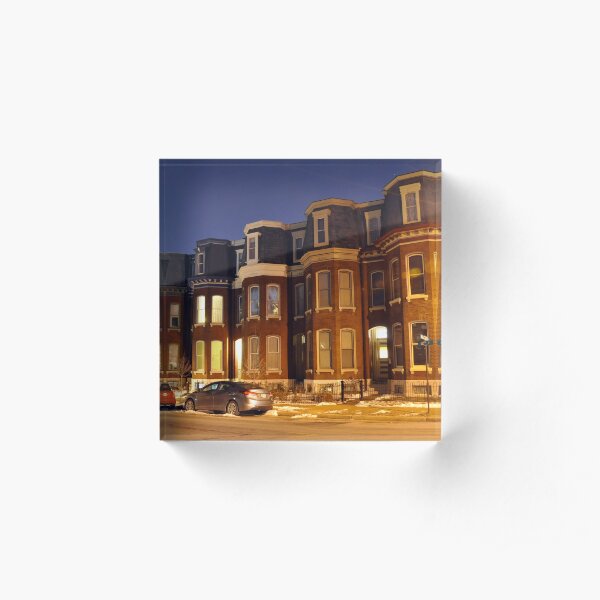 Ripple Row Night Acrylic Block
