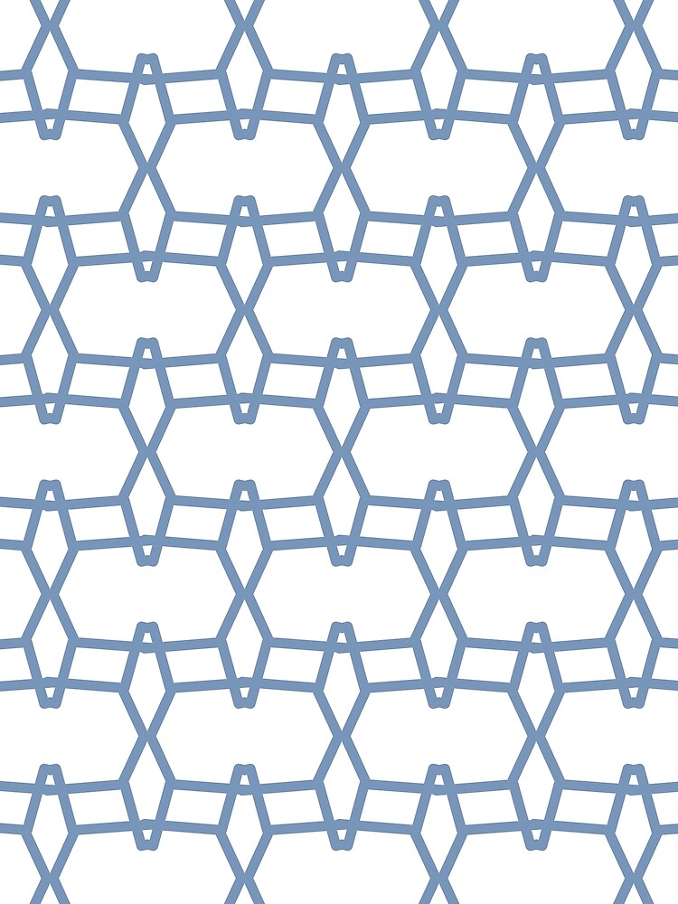 Thumbnail 3 von 3, Tuch, Blue and White Tessellation Line Pattern 9 Pairs DE 2022 Trending Color Ocean City DE5879 designt und verkauft von ColorOfTheYears.