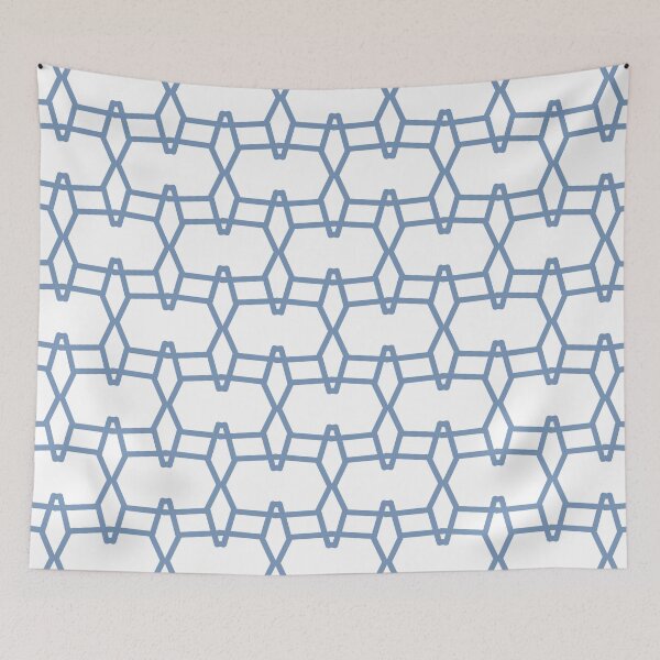 Item preview, Blue and White Tessellation Line Pattern 9 Pairs DE 2022 Trending Color Ocean City DE5879 designed and sold by ColorOfTheYears.