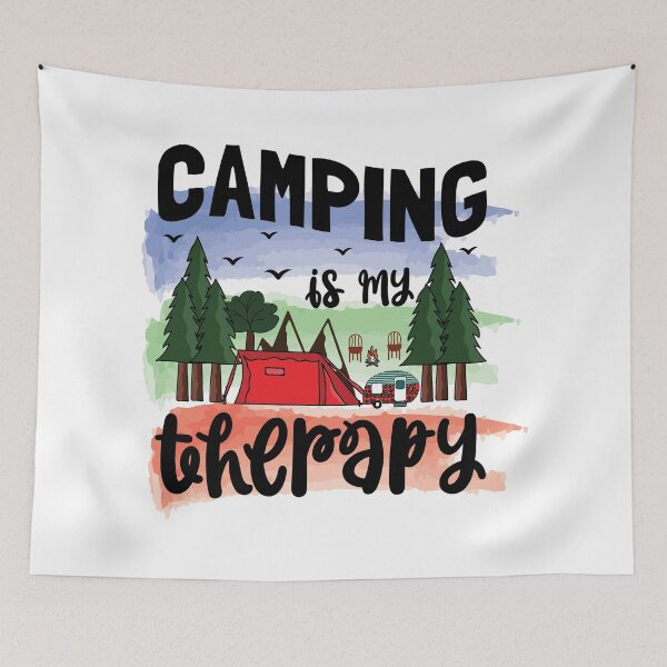 Item preview, Camping Is My Therapy - Trendy Mountains Design Gift Idea For Camping Lovers designed and sold by Prince - Bestseller ★★★★★.