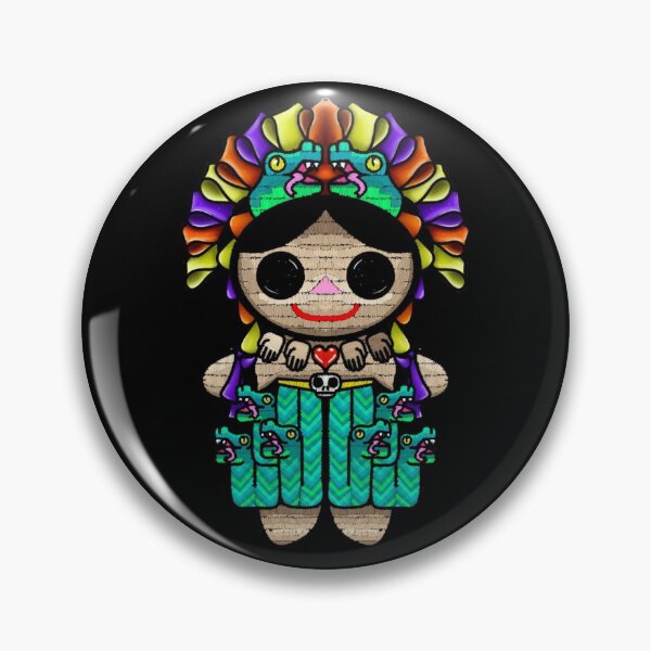 Item preview, Mexican Doll, Mexican Goddess Coatlicue like mexican embroidery designed and sold by Crisalieni.