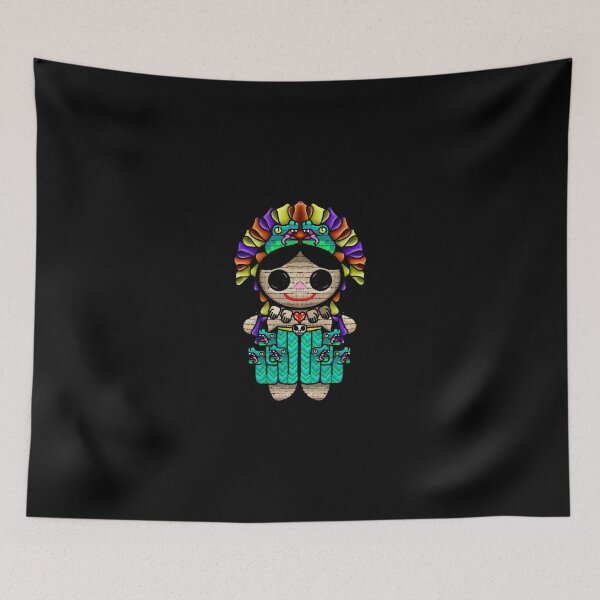 Item preview, Mexican Doll, Mexican Goddess Coatlicue like mexican embroidery designed and sold by Crisalieni.