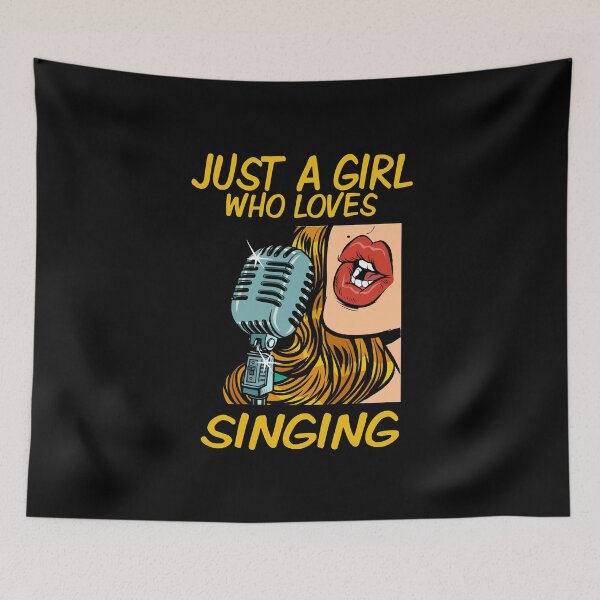 Item preview, Just a Girl Who Loves Singing (Pop Art) designed and sold by nando270.