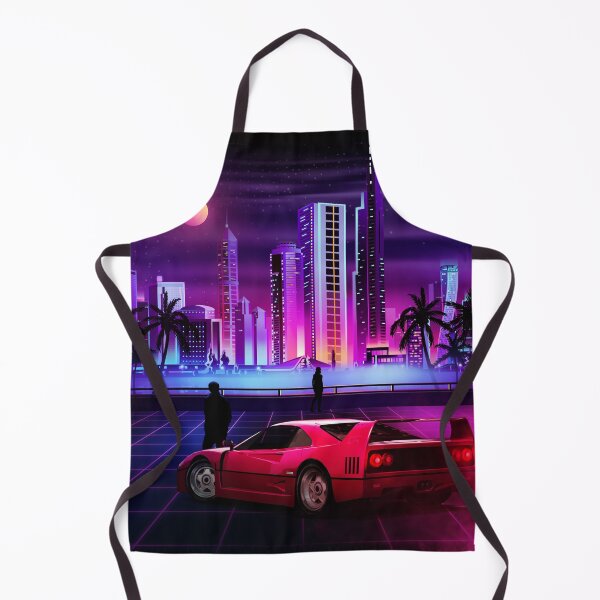 Item preview, Colorful retro design with 80s style synthwave city landscape artwork designed and sold by 486DesignCo.
