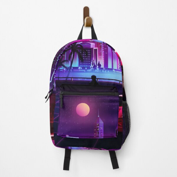 Item preview, Colorful retro design with 80s style synthwave city landscape artwork designed and sold by 486DesignCo.