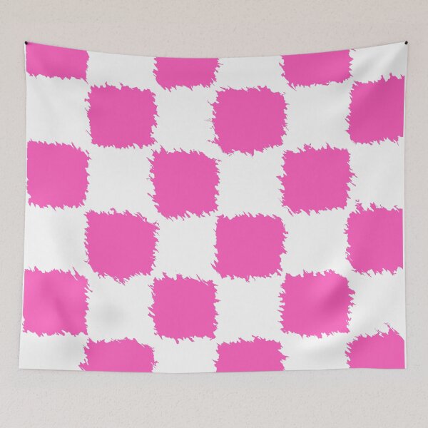 Item preview, Furry Pink Checkered Pattern designed and sold by EmmiLooArt.