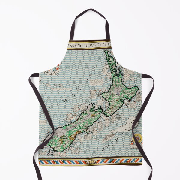 Item preview, New Zealand Agricultural Map - MacDonald Gill 1930 - Ancient Worlds designed and sold by Culturio.