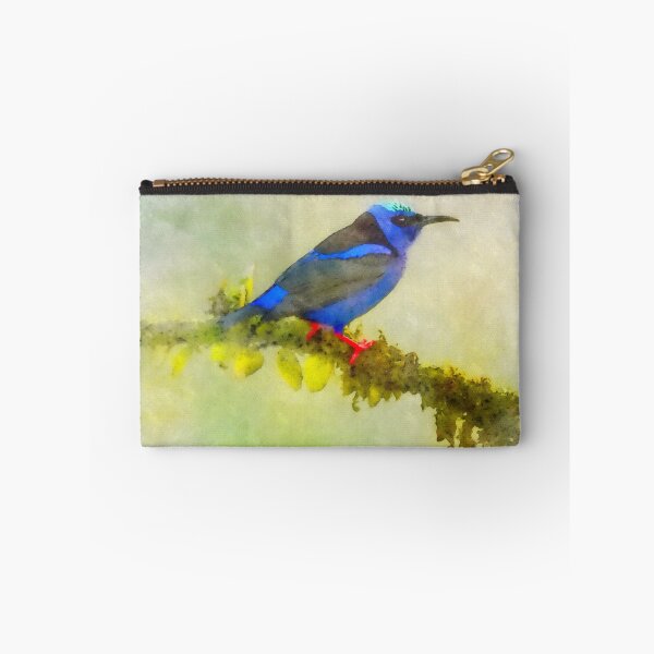 Item preview, Pajarito azul y negro. Acuarela digital designed and sold by Vivid Studio.
