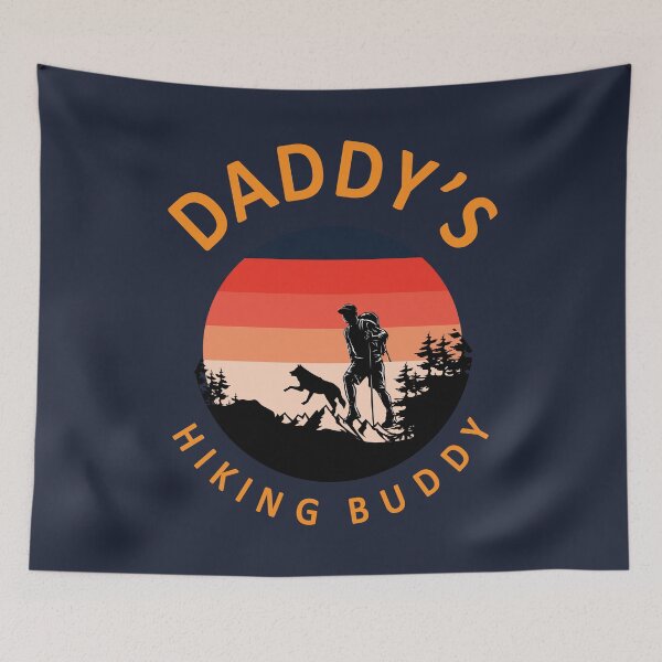 Item preview, Daddy's Hiking Buddy - Retro Vintage Distressed Hiking Design Gift Idea For Camping Lovers designed and sold by Prince - Bestseller ★★★★★.