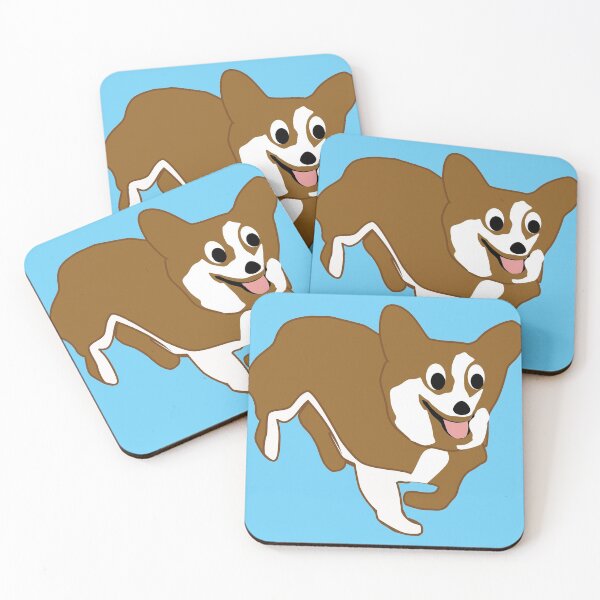 Artikelvorschau, Niedlicher Cartoon Pembroke Welsh Corgi Trab entworfen und verkauft von dogplay.