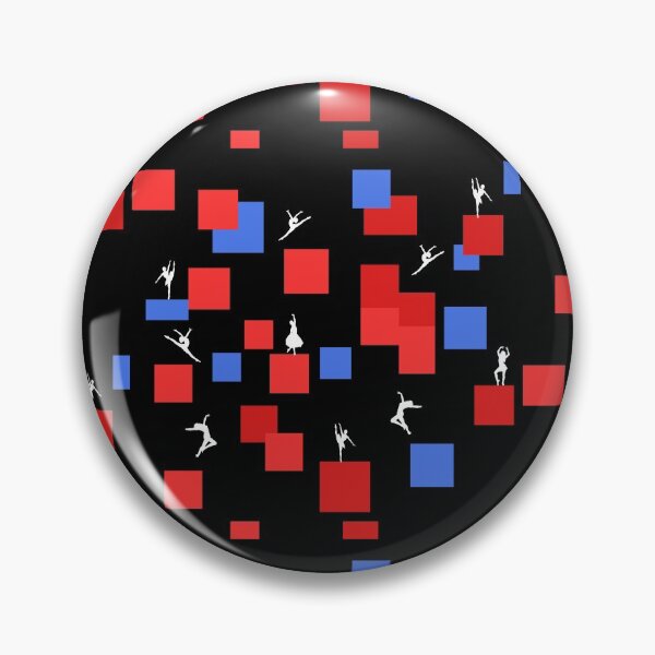Item preview, Dancing like Piet Mondrian - Composition in Color A. Composition with Red, and Blue on the black background  designed and sold by simonayoshida.