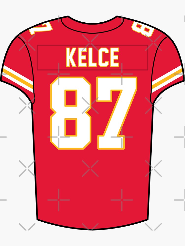 "Travis Kelce Home Jersey" Sticker for Sale by designsheaven Redbubble