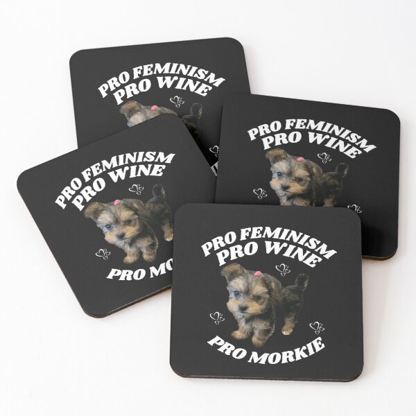 Item preview, Pro Feminism Pro Wine Pro Morkie - Morkie Dog Lover Fun Graphic - Fun Morkie Gifts Classic T-Shirt designed and sold by PDesigns69.