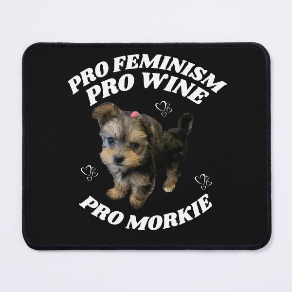Item preview, Pro Feminism Pro Wine Pro Morkie - Morkie Dog Lover Fun Graphic - Fun Morkie Gifts Classic T-Shirt designed and sold by PDesigns69.