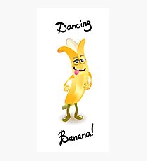 Character cheerful banana dancing Photographic Print