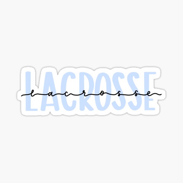 Item preview, Blue Calligraphy Lacrosse designed and sold by emu-ejz.