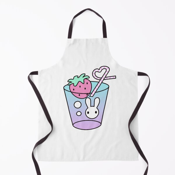 Item preview, Kawaii Bunny Pastel Ombre Strawberry Lemonade Boba Drink Butterfly Pea Tea designed and sold by mariekawaii.