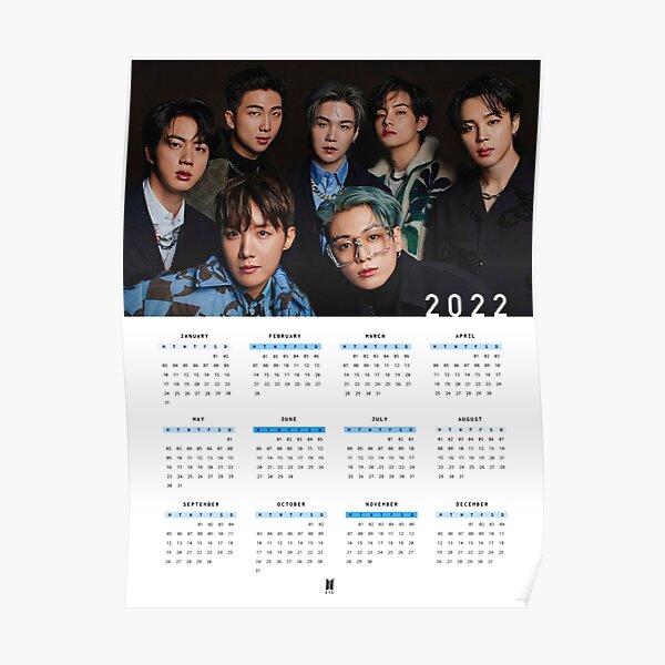bts calendar 2022 posters redbubble