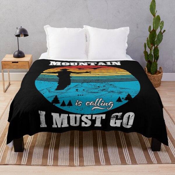 Item preview, Mountain is Calling I Must Go - Retro Vintage Distressed Mountains Design Gift Idea For Camping Lovers designed and sold by Prince - Bestseller ★★★★★.