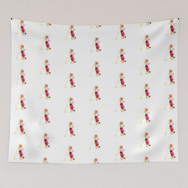 Aperçu de l'œuvre Monogramme floral illustré lettre Art A initiale créée et vendue par Illustratebynat.