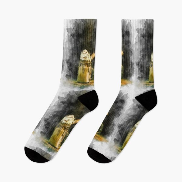 Item preview, Dessert in glass mug. Still life. Digital watercolor painting designed and sold by Vivid Studio.