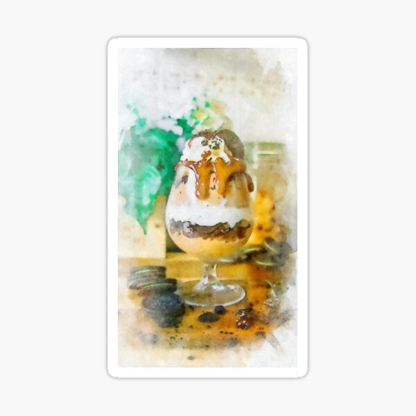 Item preview, Dessert cup. Digital watercolor painting designed and sold by The Good Life.