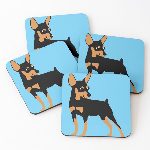 Artikelvorschau, Niedlicher Cartoon-Zwergpinscher (angedockt, beschnitten) entworfen und verkauft von dogplay.