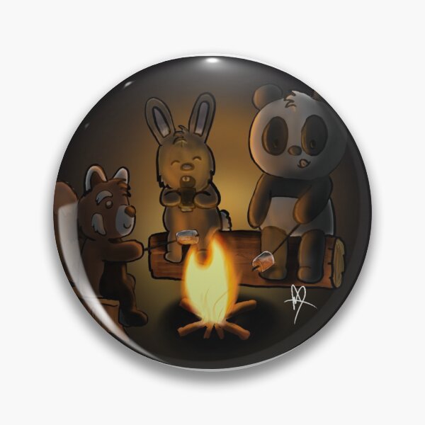 Item preview, Summer Campfire with Friends: Panda, Red Panda, Rabbit designed and sold by adevenneyart.