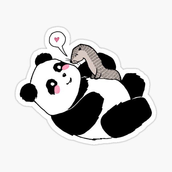 Panda's Best Friend Sticker
