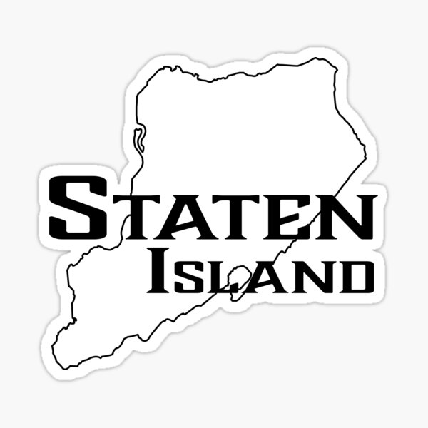 Aperçu de l'œuvre Graphique de contour de Staten Island créée et vendue par mbkruth.