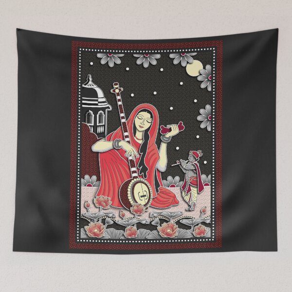 Item preview, Mirabai singing for Sri Krishna designed and sold by GundicaArt.