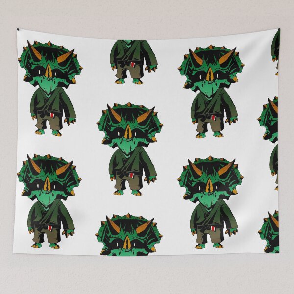 Item preview, Triceratops BJJ Brazilian Jiu Jitsu Black Belt Dino Gi designed and sold by Ilustra Ideia.