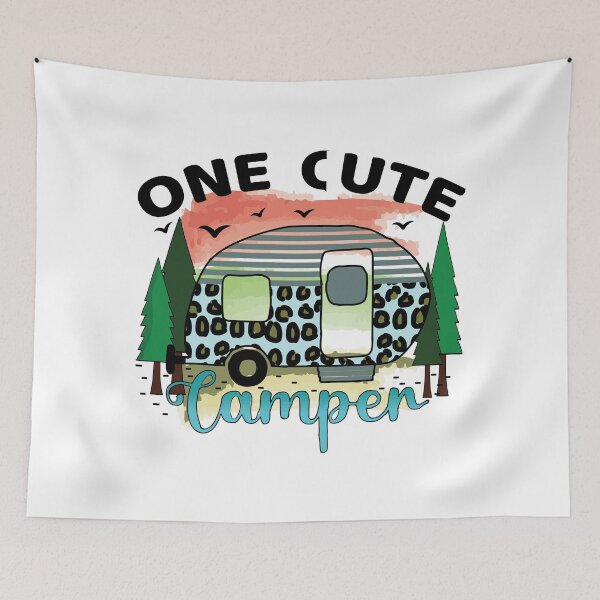 Item preview, One Cute Camper - Trendy Mountains Design Gift Idea For Camping Lovers designed and sold by Prince - Bestseller ★★★★★.