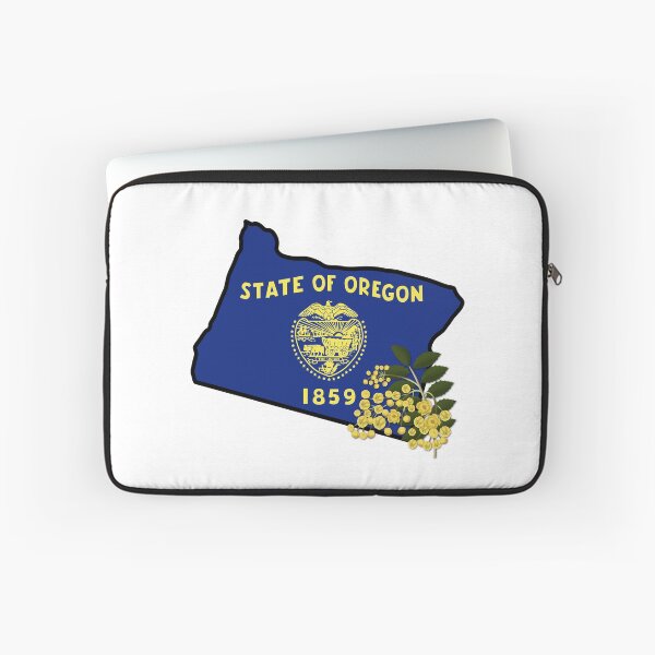 Item preview, State of Oregon Flag with State Flower Carnation designed and sold by Gsallicat.